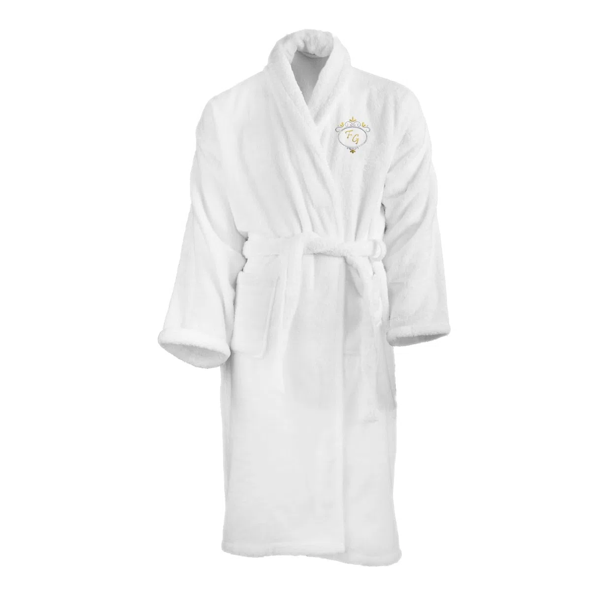 Bordado Personalizado Hotel Edition Blanco Albornoz - Ref. Deluxe, 100% algodón, Blanco, X-Large