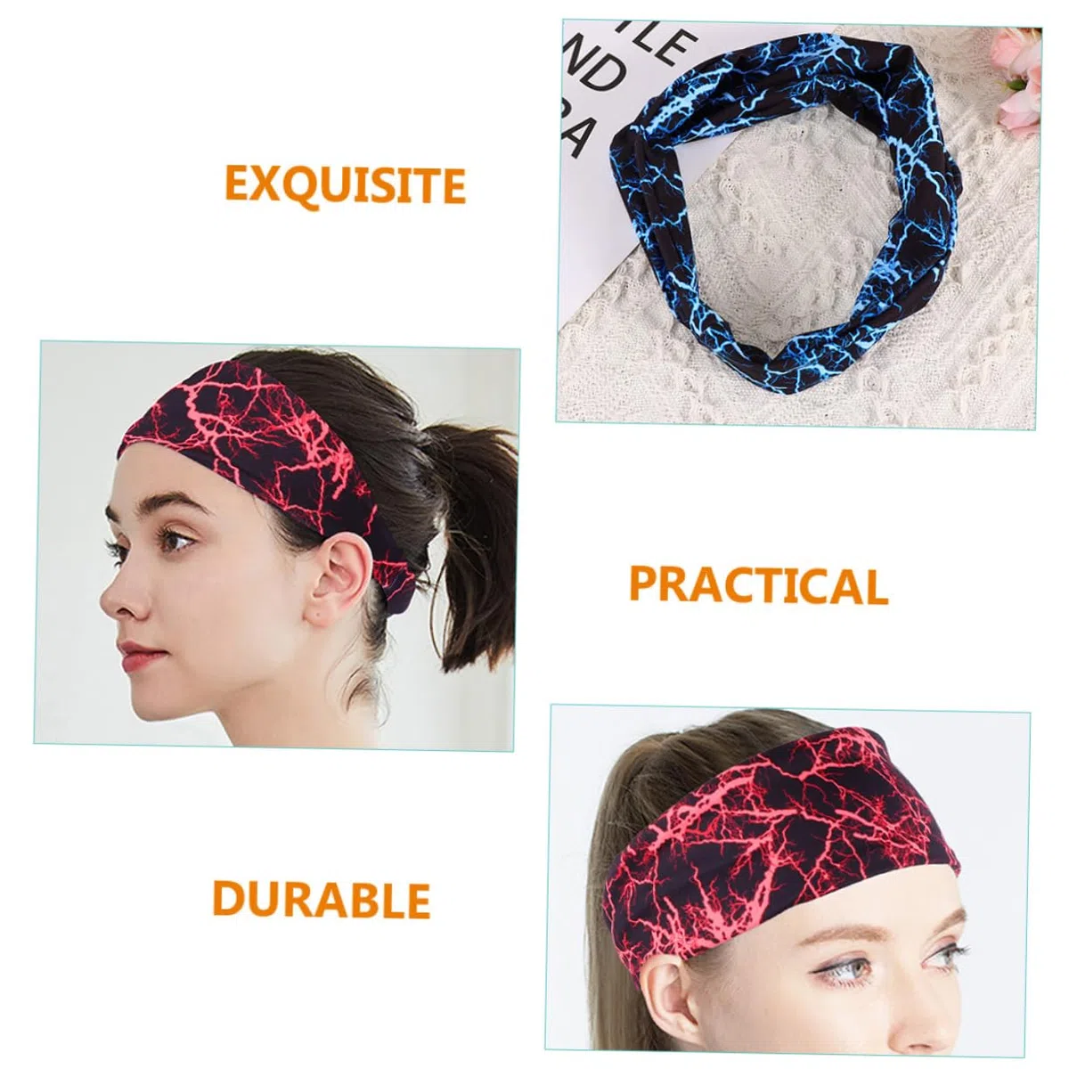 UPKOCH Cinturón Antitranspirante De Fitness Absorbente Diadema con Clips Cintas para El Pelo Venda Deportes Diadema De Gimnasio Diadema De Sudor De Entrenamiento Spandex