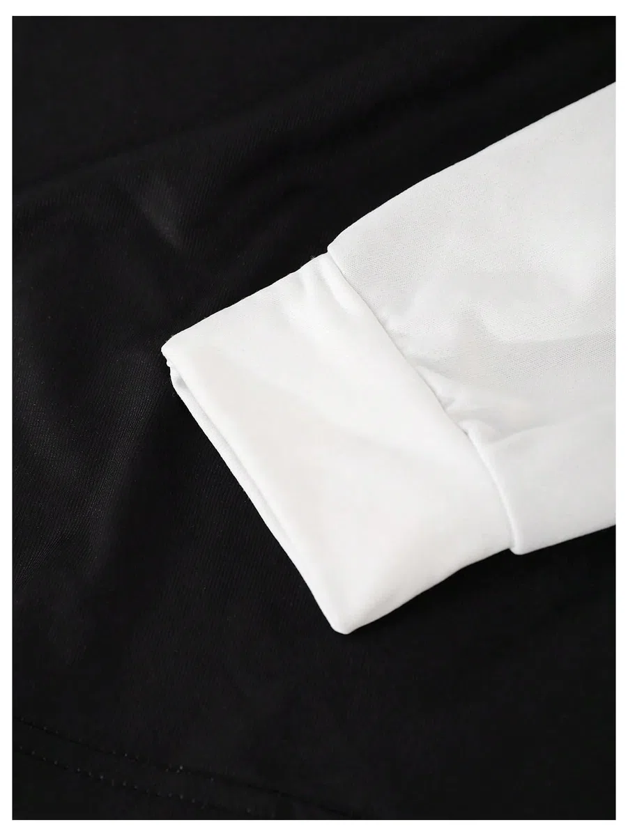 Floerns Camiseta de manga larga con estampado de letras para niño, cuello redondo, bloque de color, ropa urbana