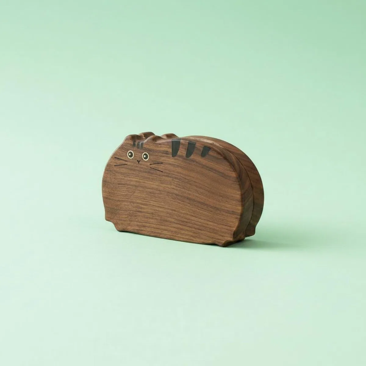 rockible Joyero de Madera Gato Caja Estuche Alhajas Organizador Anillos Collares Estuche Pulseras Interior Forrado en Terciopelo Que Protege Adecuado para, Nogal Negro