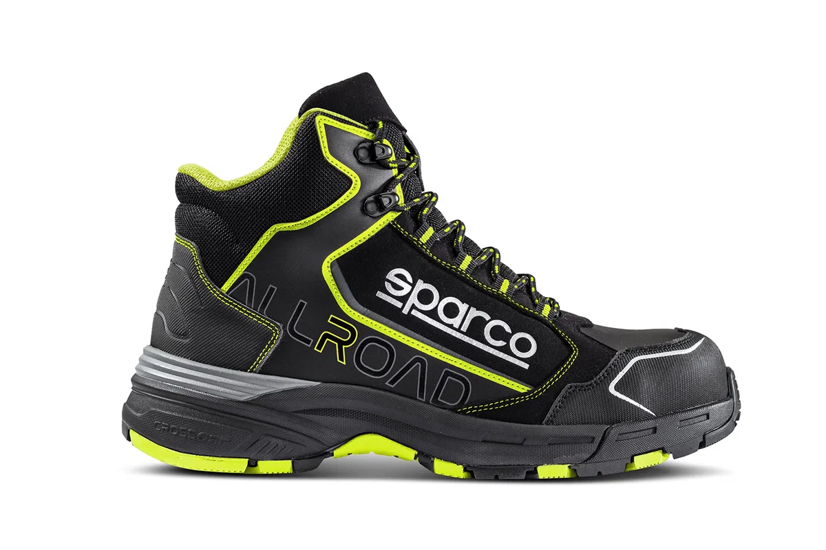 Sparco - Allroad Motegi - ESD S3S SR FO HRO - Calzado de Seguridad sin Metal ESD con Puntera de Composite - Empeine hidrófugo - Suela Antideslizante y Resistente al Calor por Contacto (HRO) - EU 41