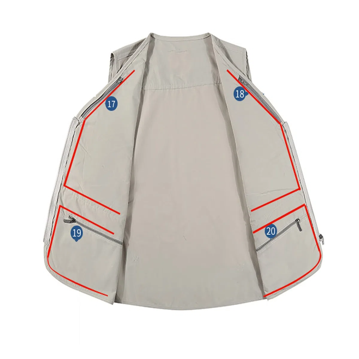 Hombre Chaleco 16 Pocket Chaleco Exterior Algodón Chaleco De Pesca Acampa Fotografía Chaquetas Sin Mangas Casual Jeans Outerwear Gilet 003-7XL