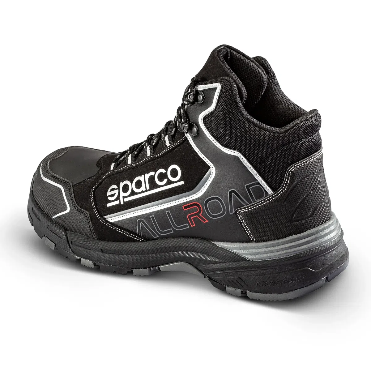 Sparco - Allroad Okayama - ESD S3S SR FO HRO - Calzado de seguridad sin metal ESD con puntera de composite - Parte superior repelente al agua - Suela antideslizante y resistente al calor - EU 48