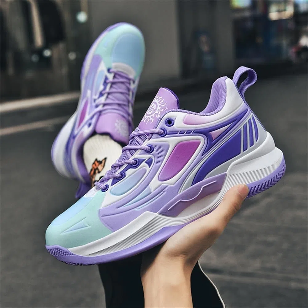 Zapatillas de Baloncesto Informales Unisex, Antideslizantes, Resistentes al Desgaste, con Suelo Cemento, for jóvenes, for Entrenamiento Deportivo Aire Libre Zapatos para Caminar