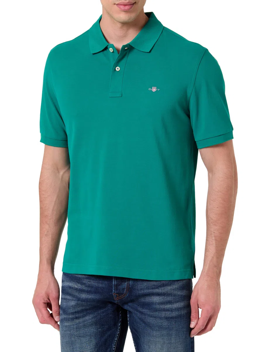 GANT Reg Emb Archive Shield Polo Camisa de Polo Hombre