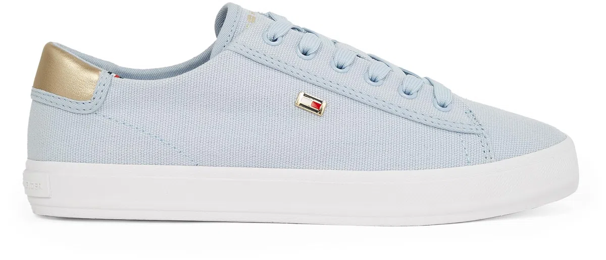 Tommy Hilfiger Sneaker con Suela Vulcanizada Mujer Canvas Lace Up Elegante