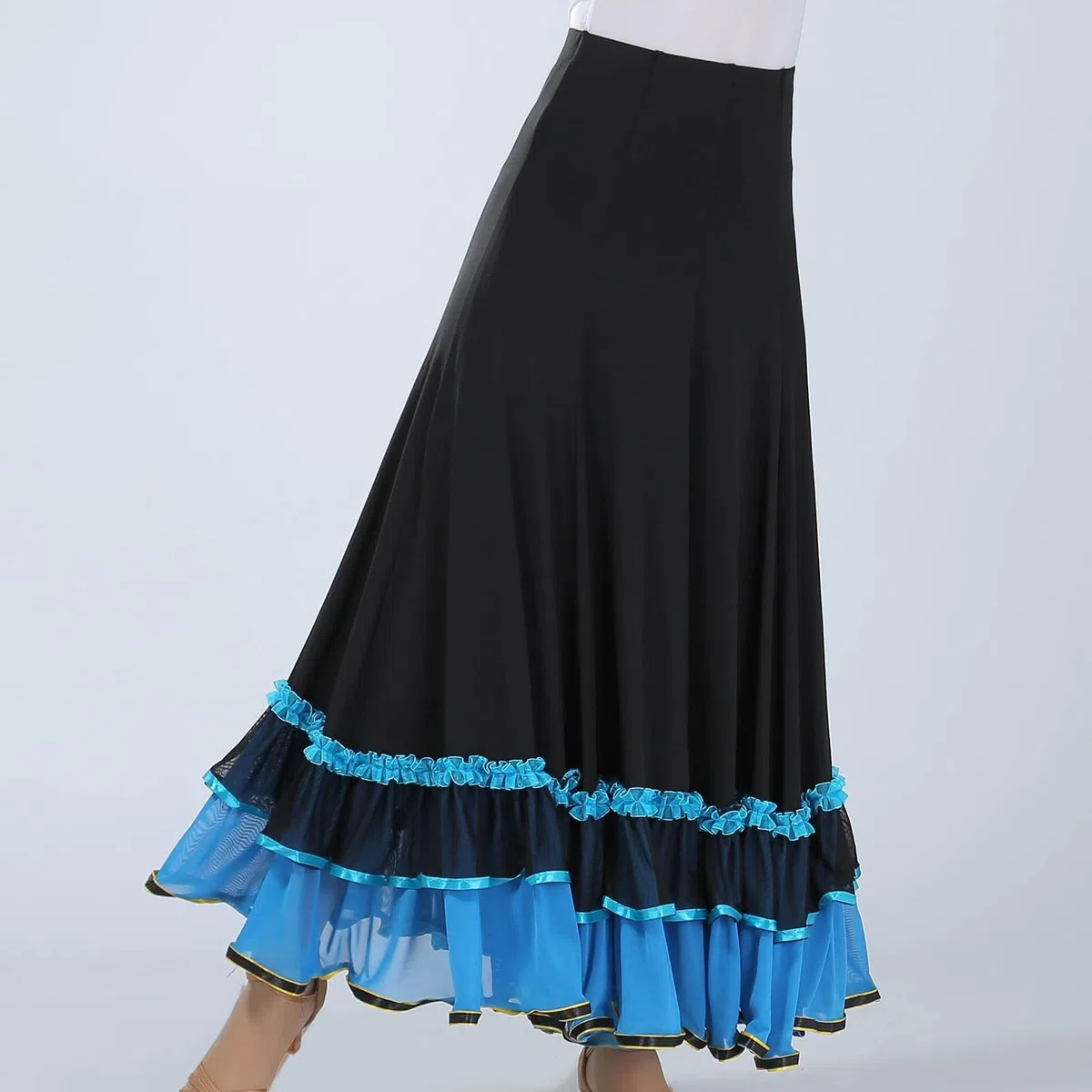 Falda Larga Mujer Verano, Faldas Mujer Verano Volantes, Baile Tradicional EspañOla con Capas Y Elegante DiseñO Fluido Actuaciones Faldas Skirt Falda Lunares Falda Vaquera Minifalda