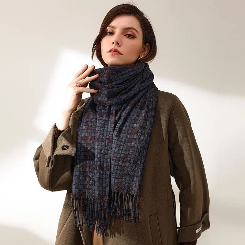 Fular Mujer Bufanda Mujer Bufanda Imitación Cachemira Borla Borla Bufanda Invierno Hembra Cálido Tampón Bufanda Chal Abrigo De Longitud Media Con Flecos Bufandas Regalo Chal Mujer Fiesta ( Color : A ,