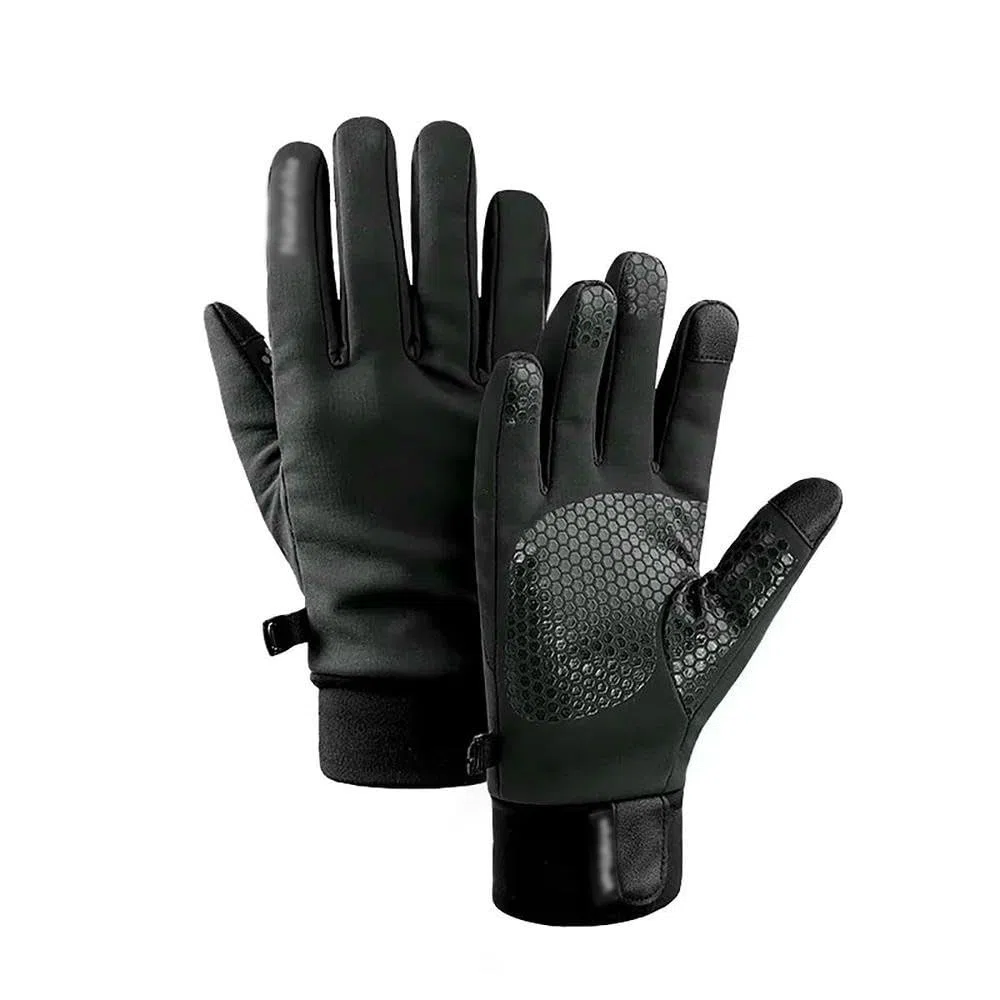JJDFW - Guantes de forro polar para pantalla táctil de invierno, antideslizantes, resistentes al viento, guantes de ciclismo, camping, senderismo, correr