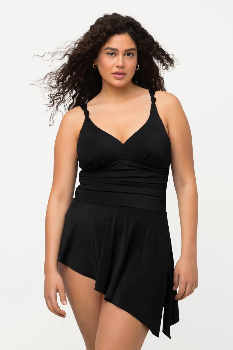 Ulla Popken Vestido de baño, drapeado, Rellenos Blandos, bañador Integrado 814542