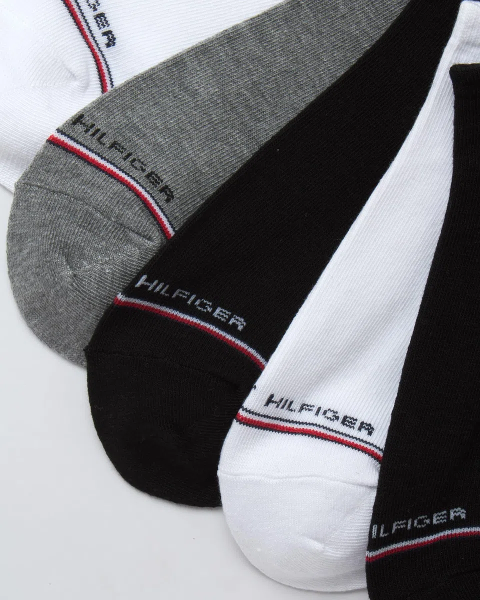 Tommy Hilfiger Calcetines invisibles para hombre, paquete de 10 calcetines tobilleros de mezcla de algodón para hombre, forro de corte ultra bajo para mocasines y tenis