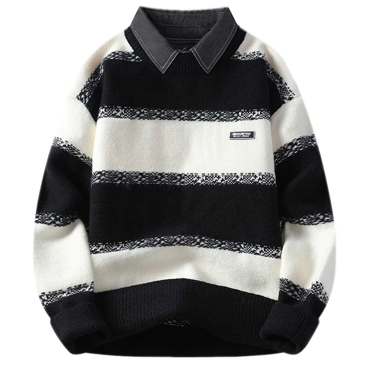 Suéter de Cuello Redondo de otoño e Invierno para Hombres, suéter Juvenil para Estudiantes, suéter básico para Hombres, cómodo y Moderno