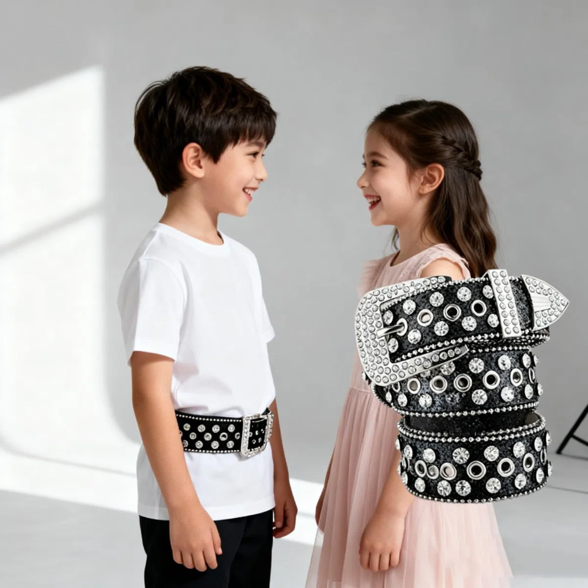 Cinturón de piel sintética con diamantes de imitación brillantes recortados con cintura ancha de 105 cm, para cinturón formal, casual, accesorio de fiesta