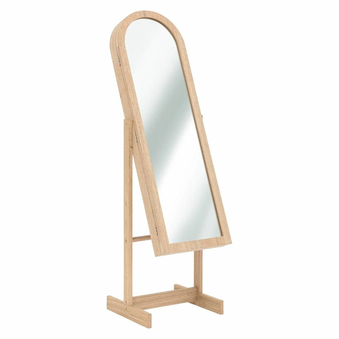 Atmosphera - Armario Joyero de pie con espejo 'Soleya' madera natural H.145cm