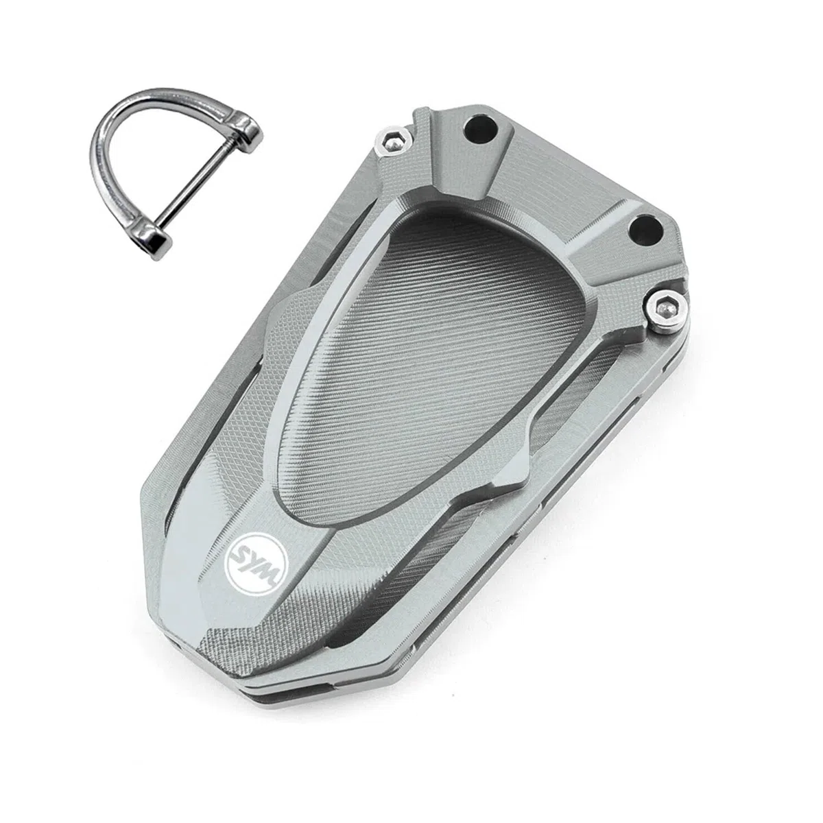 Llavero Moto,Creativa Llavero para Sym Jetx Jet X 125 150 X125 X150, Funda para Llave, Accesorios De Protección, Llavero, Piezas De Motocicleta CNC(Key Case Titanium)