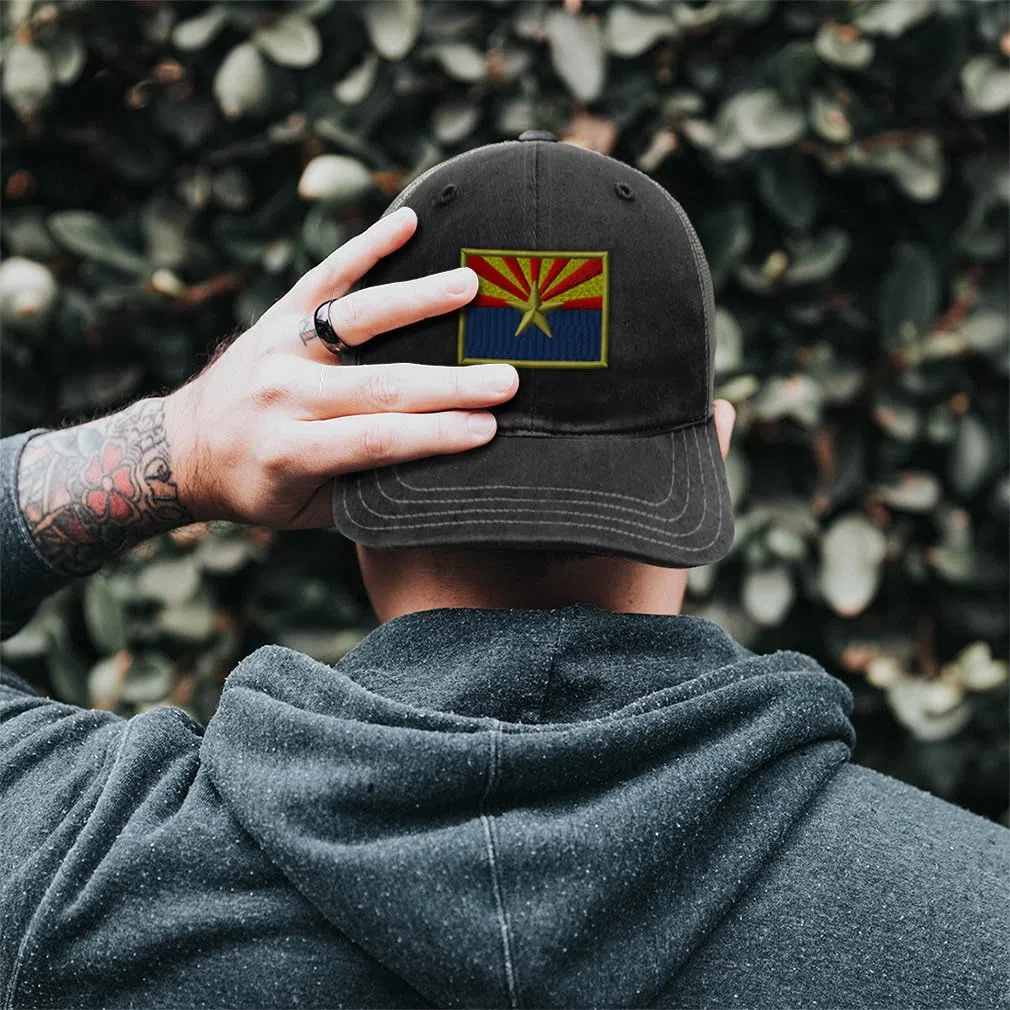 Gorra de camionero personalizada Richardson Arizona, bandera del estado de Arizona, bordado con nombre del país, algodón