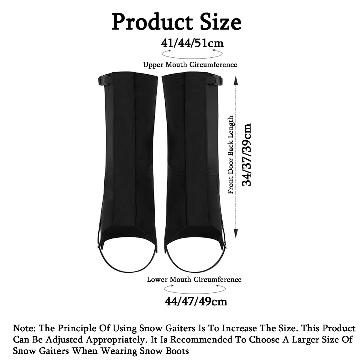 Genérico Polainas ligeras y ajustables, cómodas fundas for zapatos, ideales for acampar, esquiar, hacer senderismo y escalar.