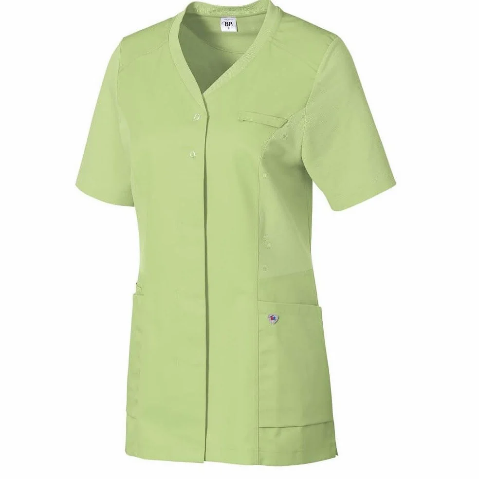 BP Komfort 1750 435 - Bata de trabajo para mujer, varios modelos, color verde claro y blanco
