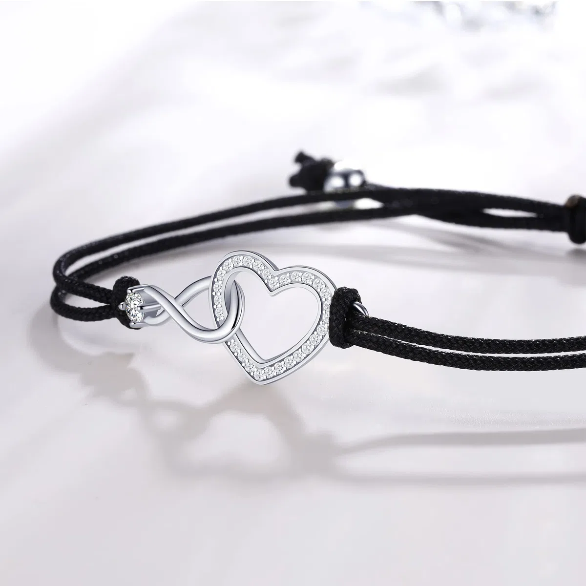 Jrêveinfini Infinito Pulsera Mujer Niña Plata de Ley 925, Regalo Navidad Cumpleaños Mujer Niña Mama con Caja de Regalo, Ajustable 16+3cm
