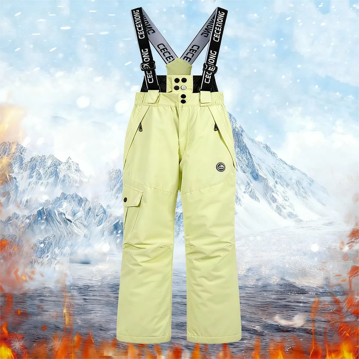 Genérico Pantalón de Esquí Infantil para Niños y Niñas - Impermeable y Térmico para Invierno, Pantalón Softshell para Esquí Alpino, Senderismo y Montaña