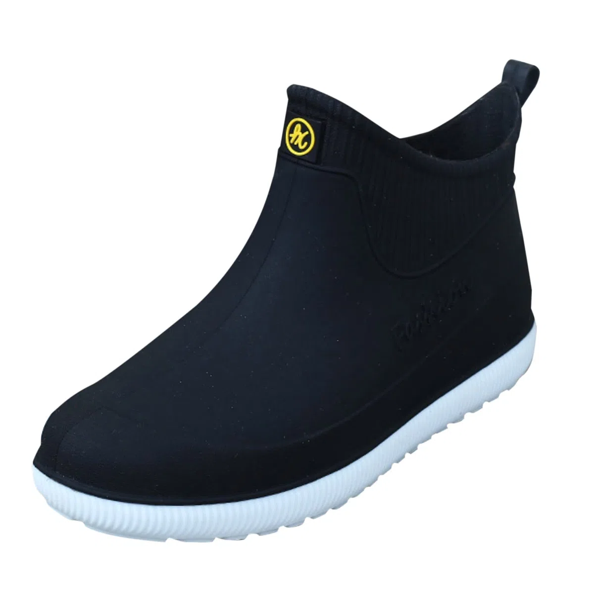 Generisch Botines de lluvia para hombre y hombre, color negro, verano, viajes, chanclas, impermeables, para jardín, pesca, lluvia, transpirables, botas de goma monocromáticas