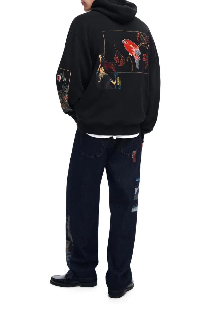 Desigual Sweat_Postcards Sweatshirt Hombre (Pack de 1)