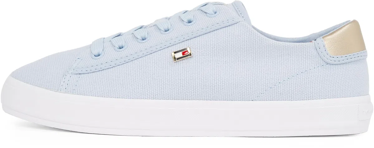 Tommy Hilfiger Sneaker con Suela Vulcanizada Mujer Canvas Lace Up Elegante