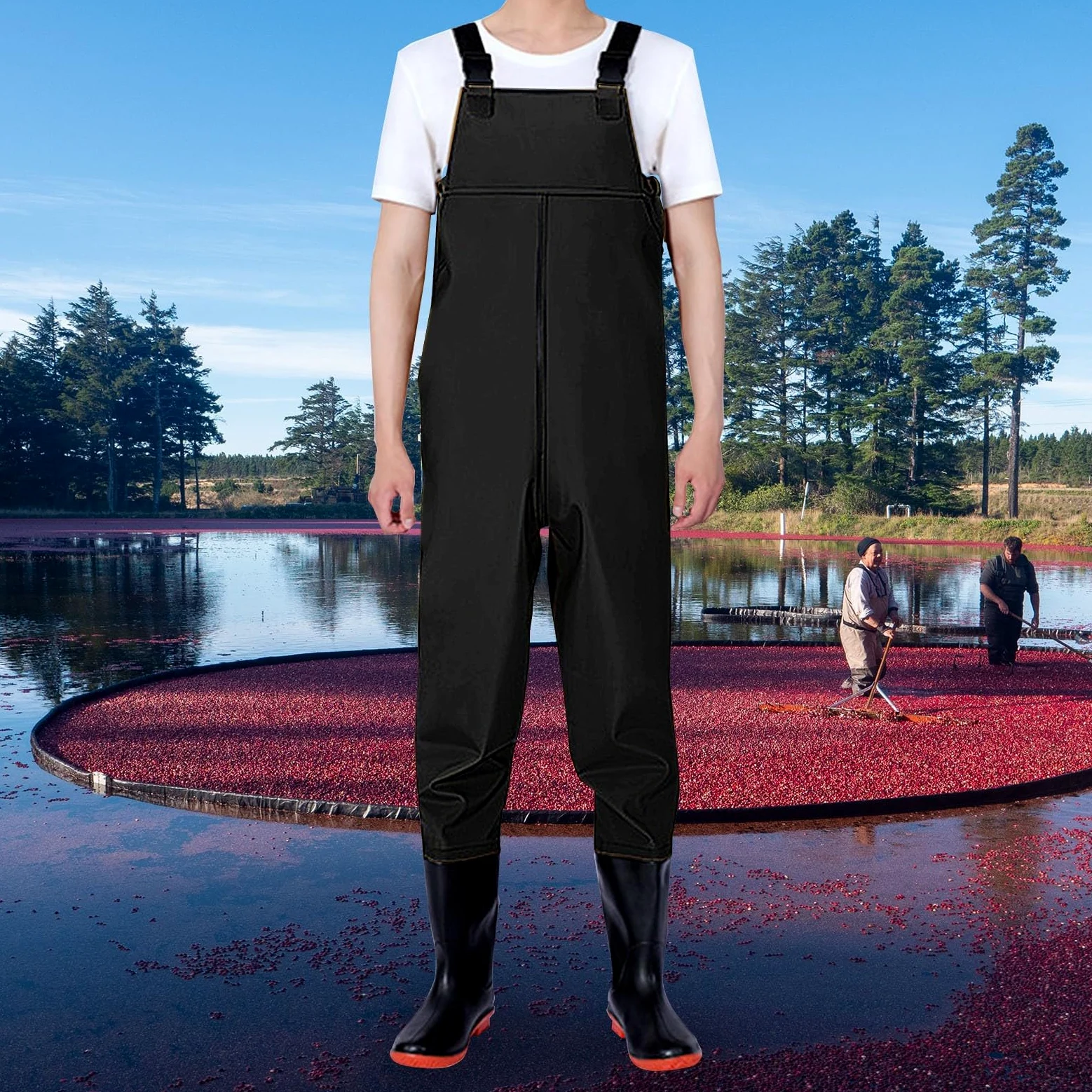 Vadeadores impermeables para hombres: Pantalones impermeables para hombre Pantalones para pesca Pantalones impermeables Pantalones de lluvia para mujer Equipo de Lluvia Pantalones de peto para