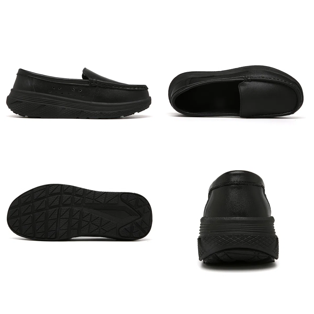 Zapatos ortopédicos de trabajo para enfermera, cómodos y transpirables, antideslizantes, para enfermería, restaurante, trabajo, piel, para caminar