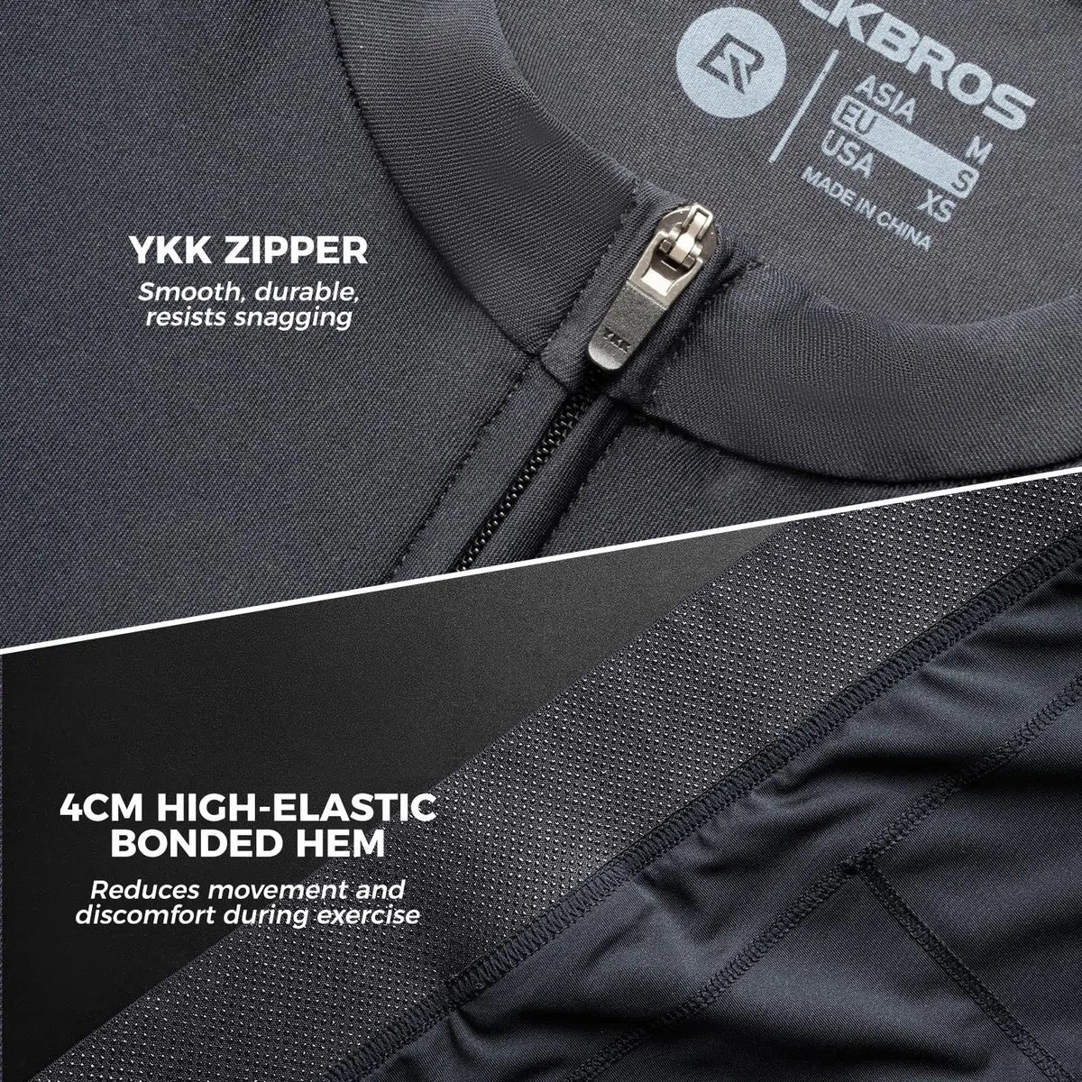 ROCKBROS Maillot Corto Ciclismo para Hombre, Jersey Verano Transpirable, Secado Rápido y Antideslizante, con 3 Bolsillos y Detalles Reflectantes para Carretera MTB