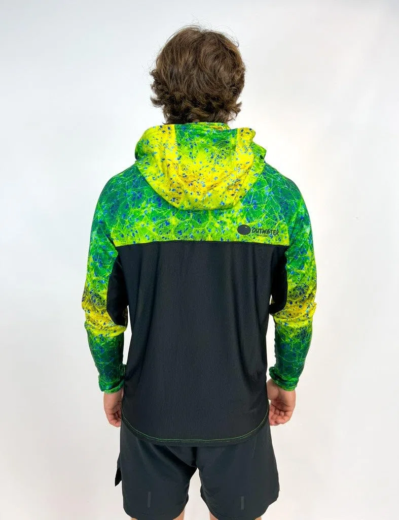 OUTWATER Guerilla Pro - Camiseta de pesca para hombre, protección solar antirrayos UV con capucha UPF50+ | Pesca, Kayak, Paddle, Outdoor