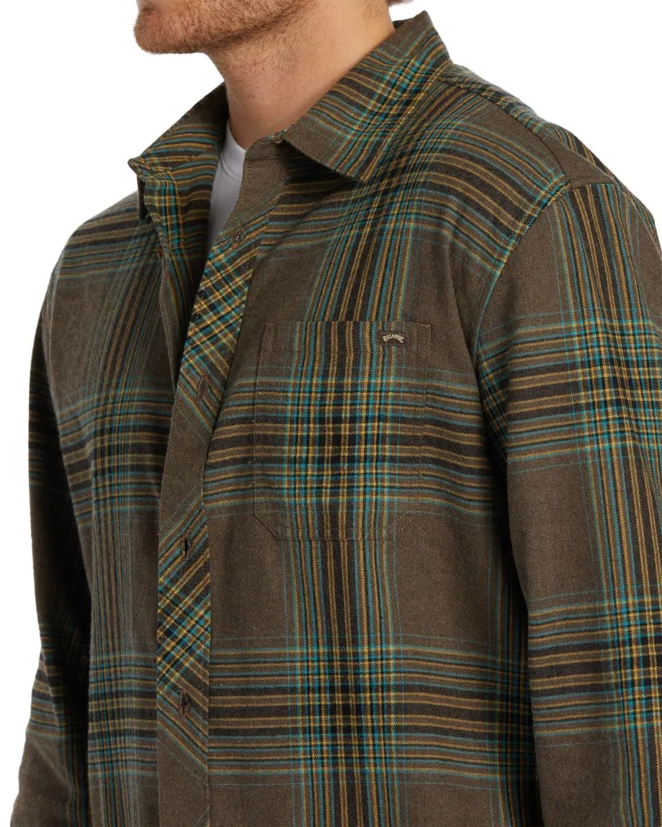Billabong Coastline Flannel - Camisa de Manga Larga para Hombre