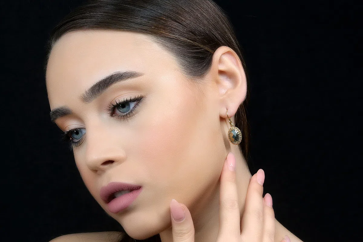 Pendientes de Cristal de Pirita - Pendientes Ovalados de Piedra Natural, Pendientes de Moda, Pendientes para Todos los Días - Pendientes de Oro Intrincados con Caja de Joyería - Elija su Material