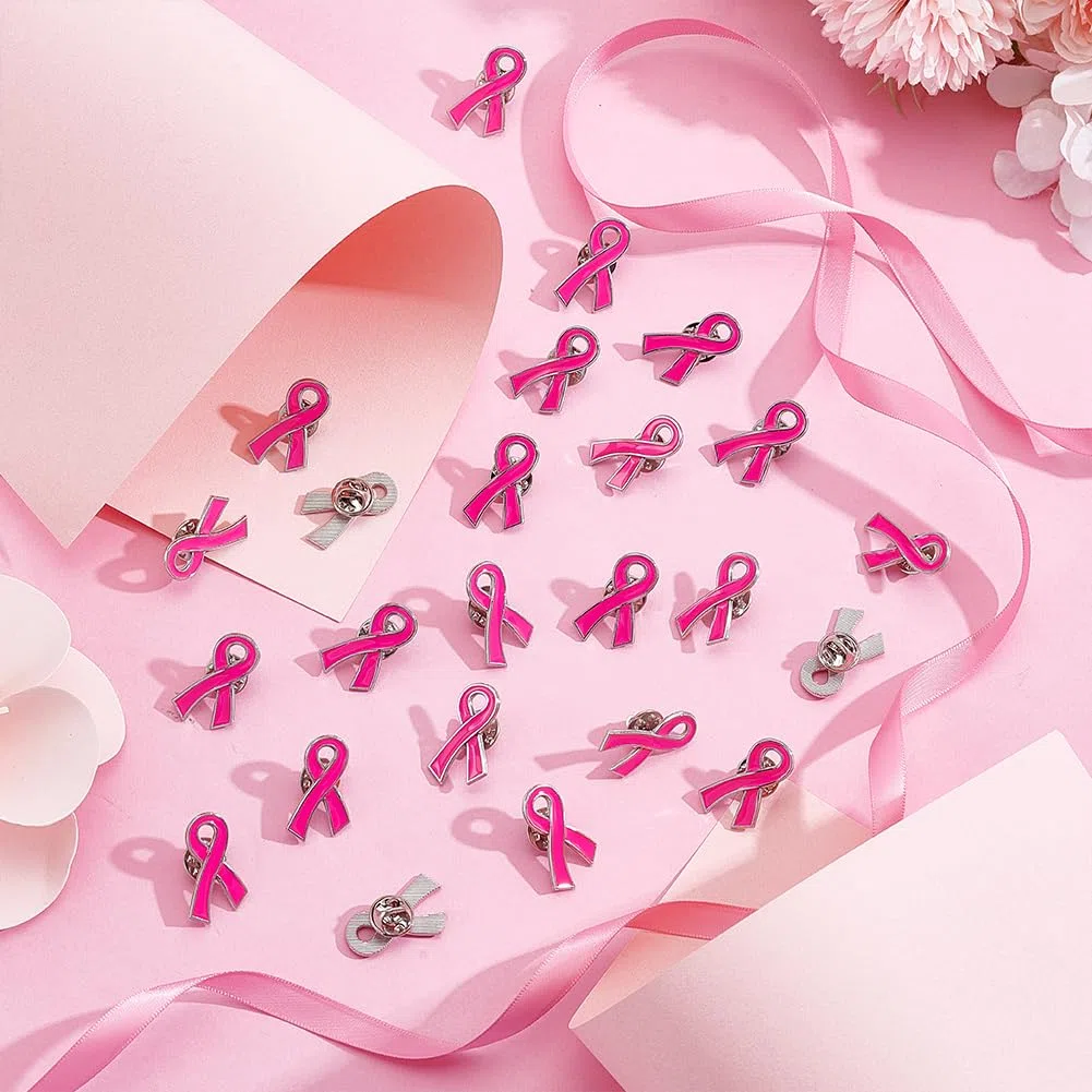 100 broches cinta rosa, broche de conciencia sobre el cáncer de mama, broche de esperanza para sobrevivientes, evento de caridad, recaudación de fondos, decoración para ropa