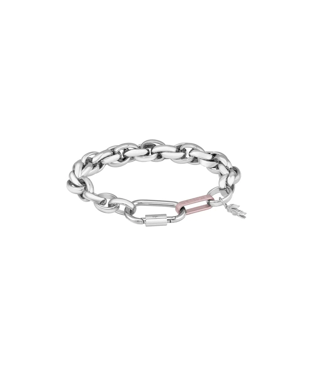 Lacoste Pulsera de Cadena para Mujer Colección AUDACIA de Acero Inoxidable - Disponible en versión Oro o Plata
