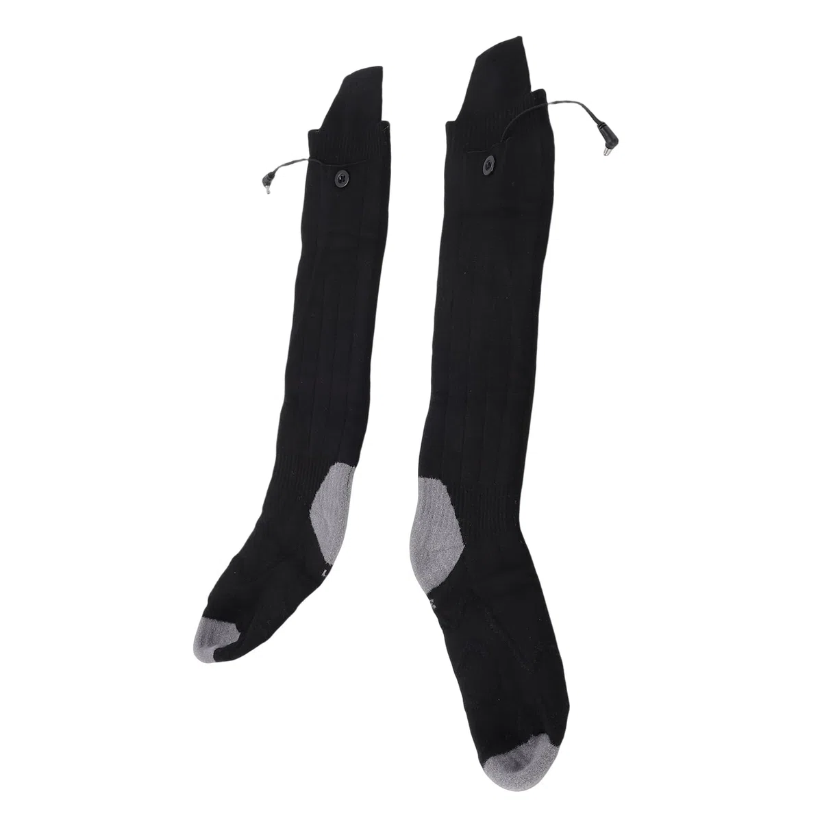 Tosuny Calcetines Negros Calentados, Lavables, con Pilas Recargables, con Ajustes de Temperatura Ajustables para Esquiar Al Aire Libre