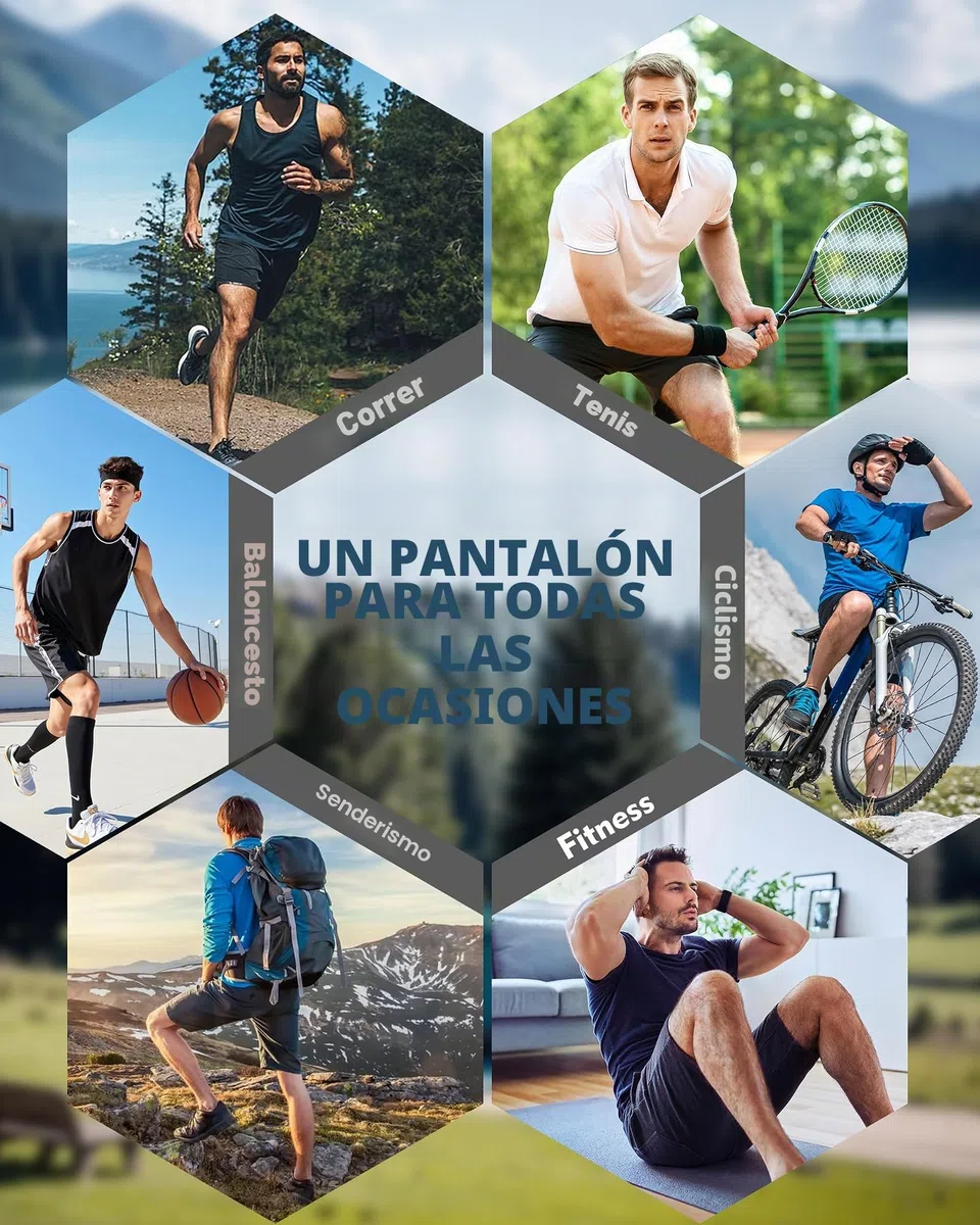 Zoofly 3 Pack Pantalones Cortos Deportivos Hombres Gym De Verano con Bolsillos con Cremallera Elásticos Fútbol Fitness Tenis Pantalone Hombres