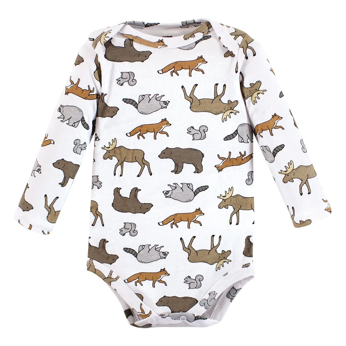 Hudson Baby Unisex Baby Cotton Long-Sleeve Bodysuits, Animal Adventure 7-Pack, Preemie