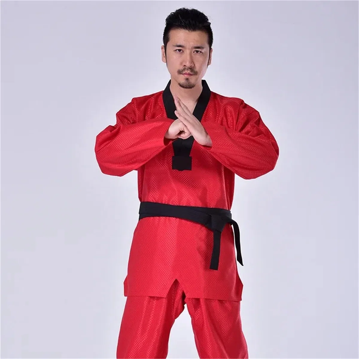 Uniforme de Taekwondo, Traje de Entrenador for Adultos, Karate, Judo, Entrenamiento, Pantalones de competición, Abrigo, Disfraz de Rendimiento for Principiantes
