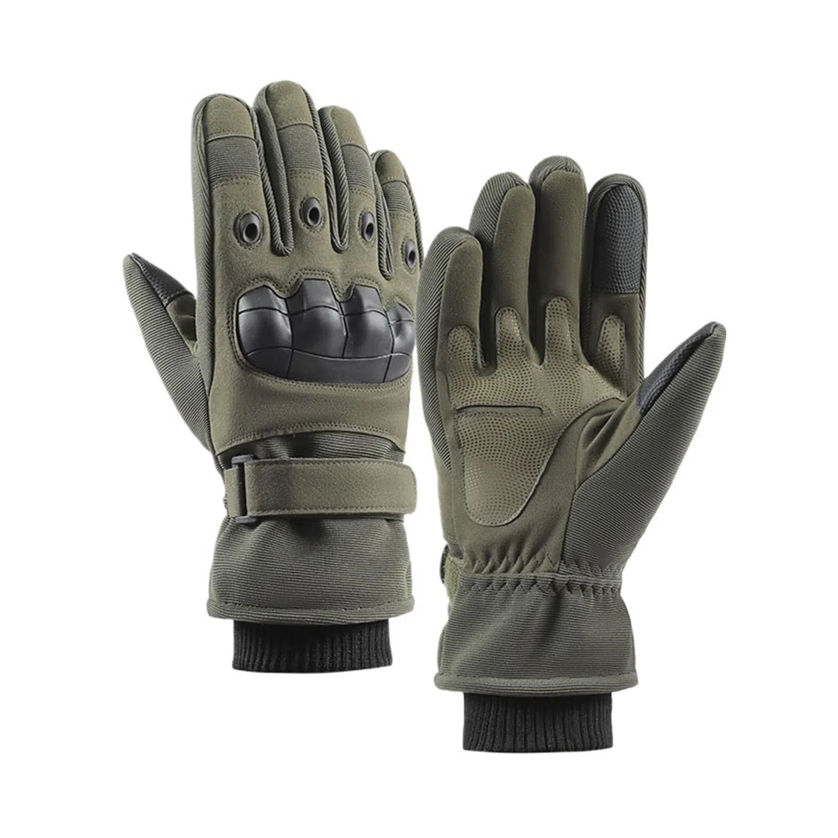 Guantes de ciclismo de invierno para hombre Guantes cálidos antideslizantes con pantalla táctil de dedos completos