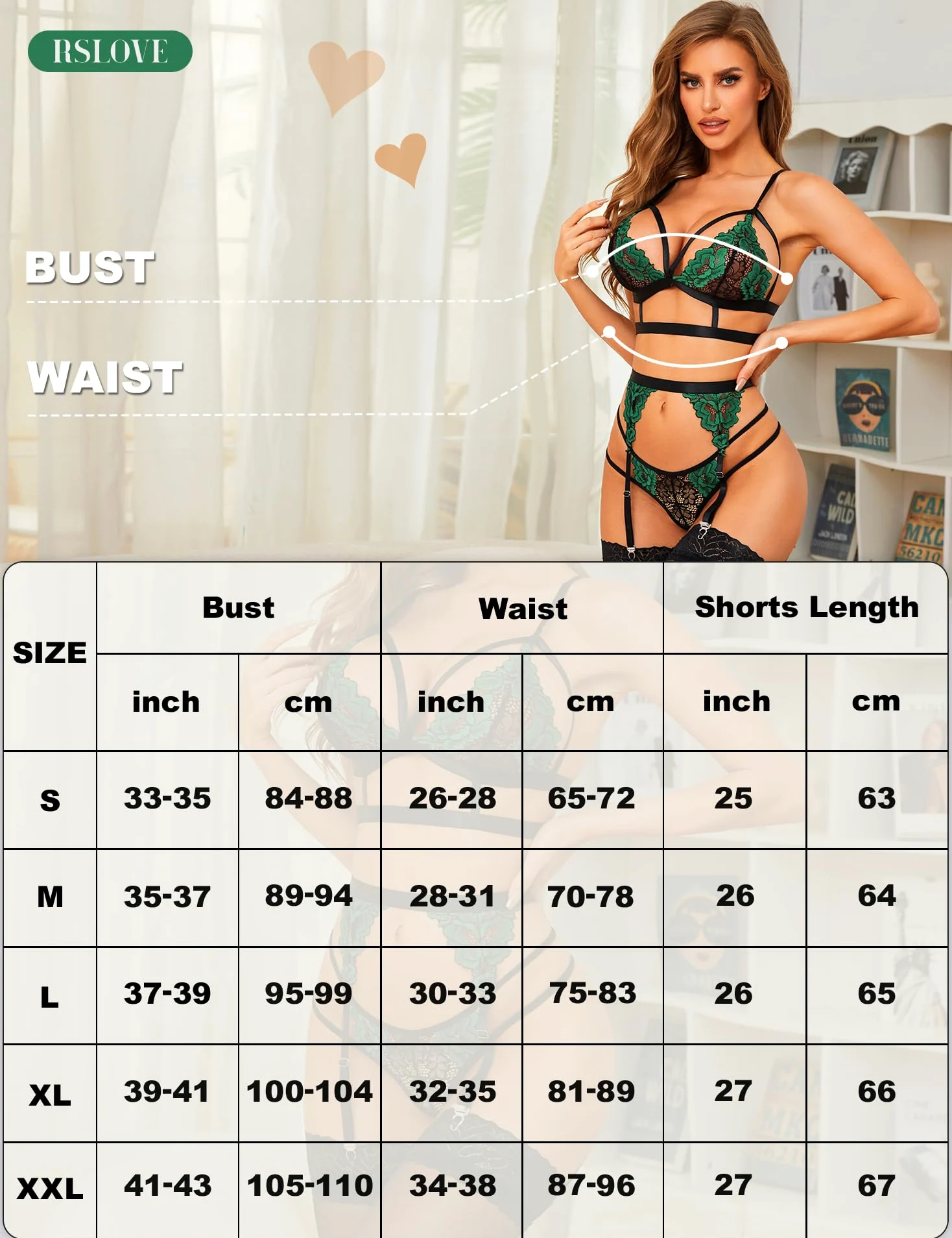 ZXLIHS Conjunto de lencería Sexy para Mujer con Sujetador y Bragas de Encaje Floral, 3 Piezas con Liguero