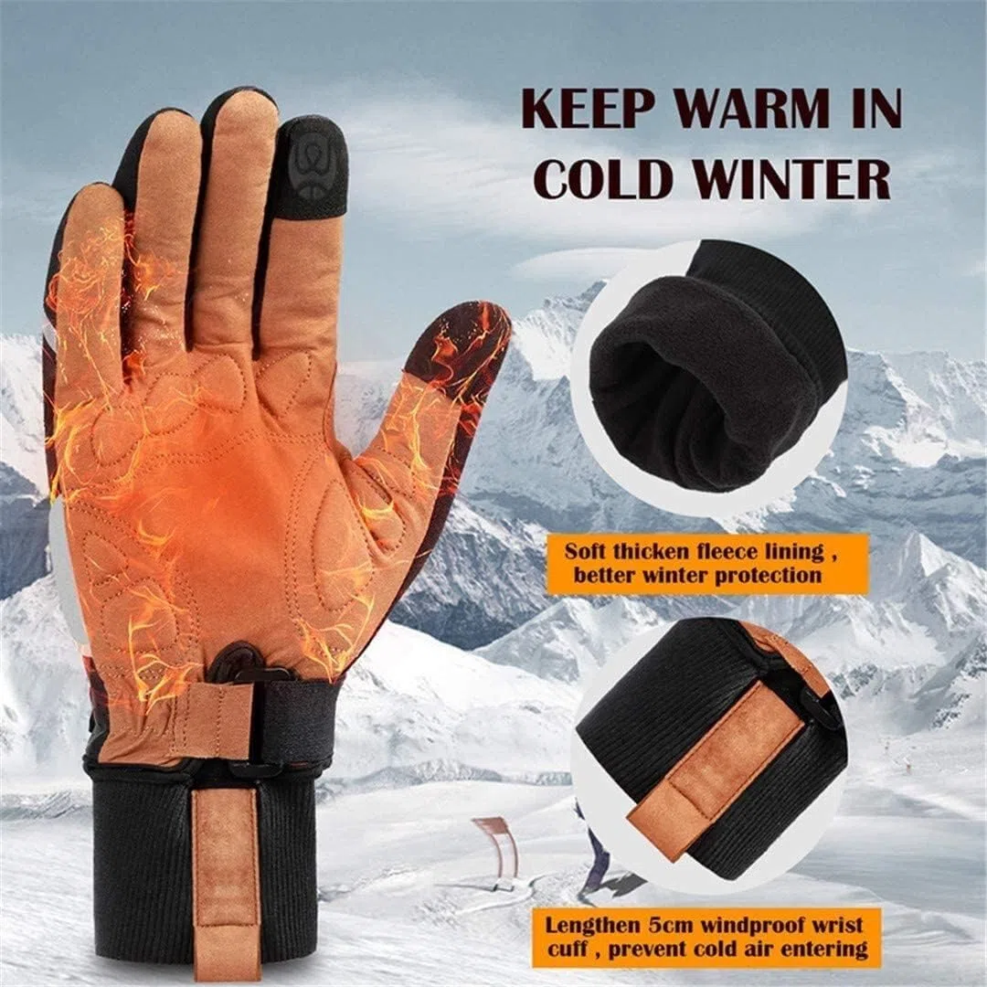 Guantes De Bicicleta De Montaña Guante Espesar Alargar Cálido Equipo De Ciclismo Al Aire Libre Esquí Bicicleta Motocicleta Guantes