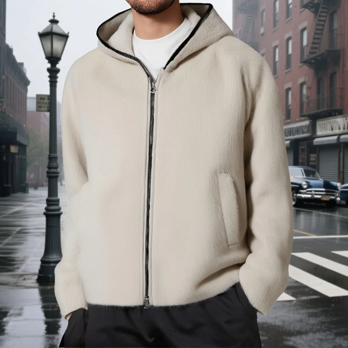 Sudadera con Capucha Hombre Hoodie Chaqueta Informal Ligera con Cremallera Sudadera Capucha Bolsillos Uso Diario Abrigo cómoda para Hombre