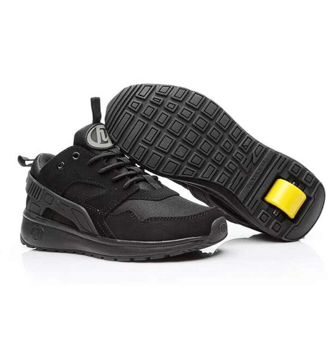 qmj Zapatos con Ruedas para Niñas Niños Calzado Deportivo Al Aire Libre Zapatillas para Skateboard Zapatilla con Rueda,Black-36.5