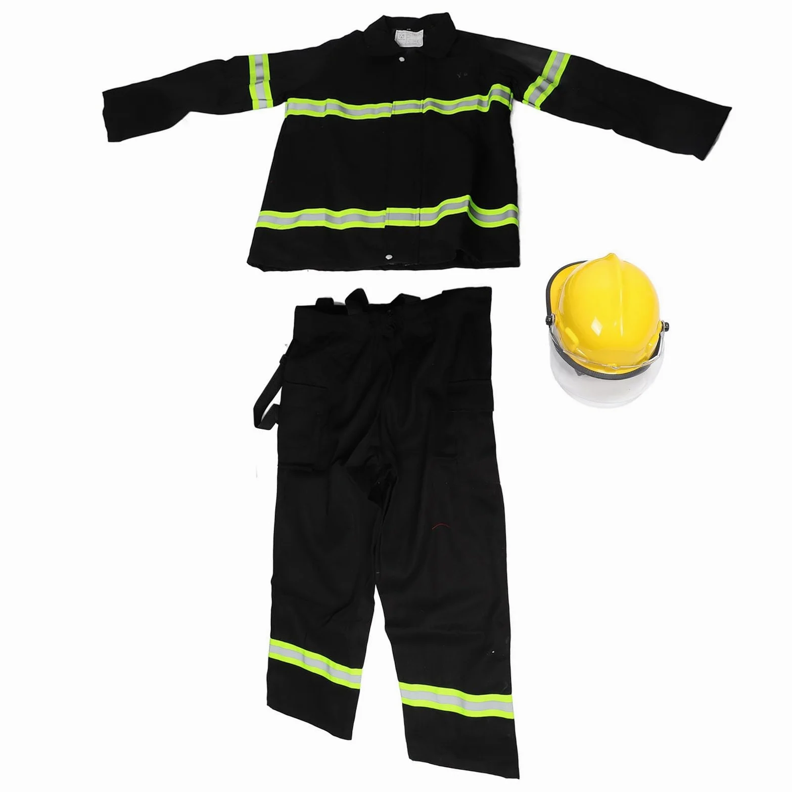 Topiky Conjunto de Ropa de Trabajo Ignífuga de 5 Piezas con Cinta Reflectante Ropa de Seguridad de Alta Visibilidad Traje de Aislamiento Térmico Azul Marino Equipo Industrial Resistente Al Fuego para