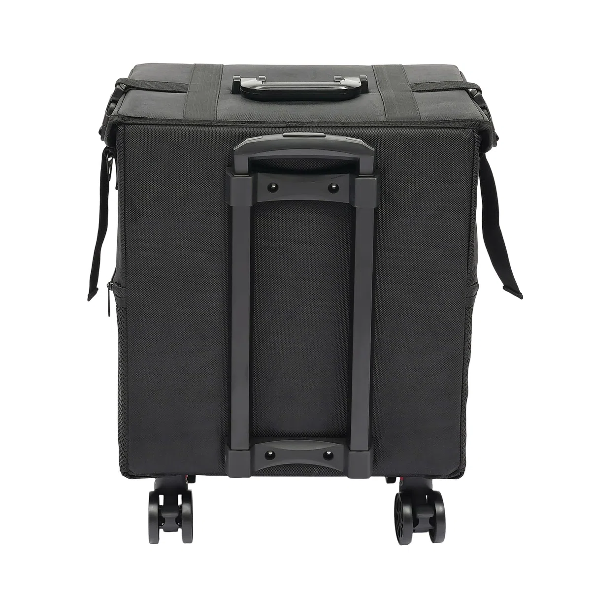 Maletín de maquillaje con 8 cajones y ruedas giratorias 360°, para viajes, esteticistas, peluquerías, Negro , Moda