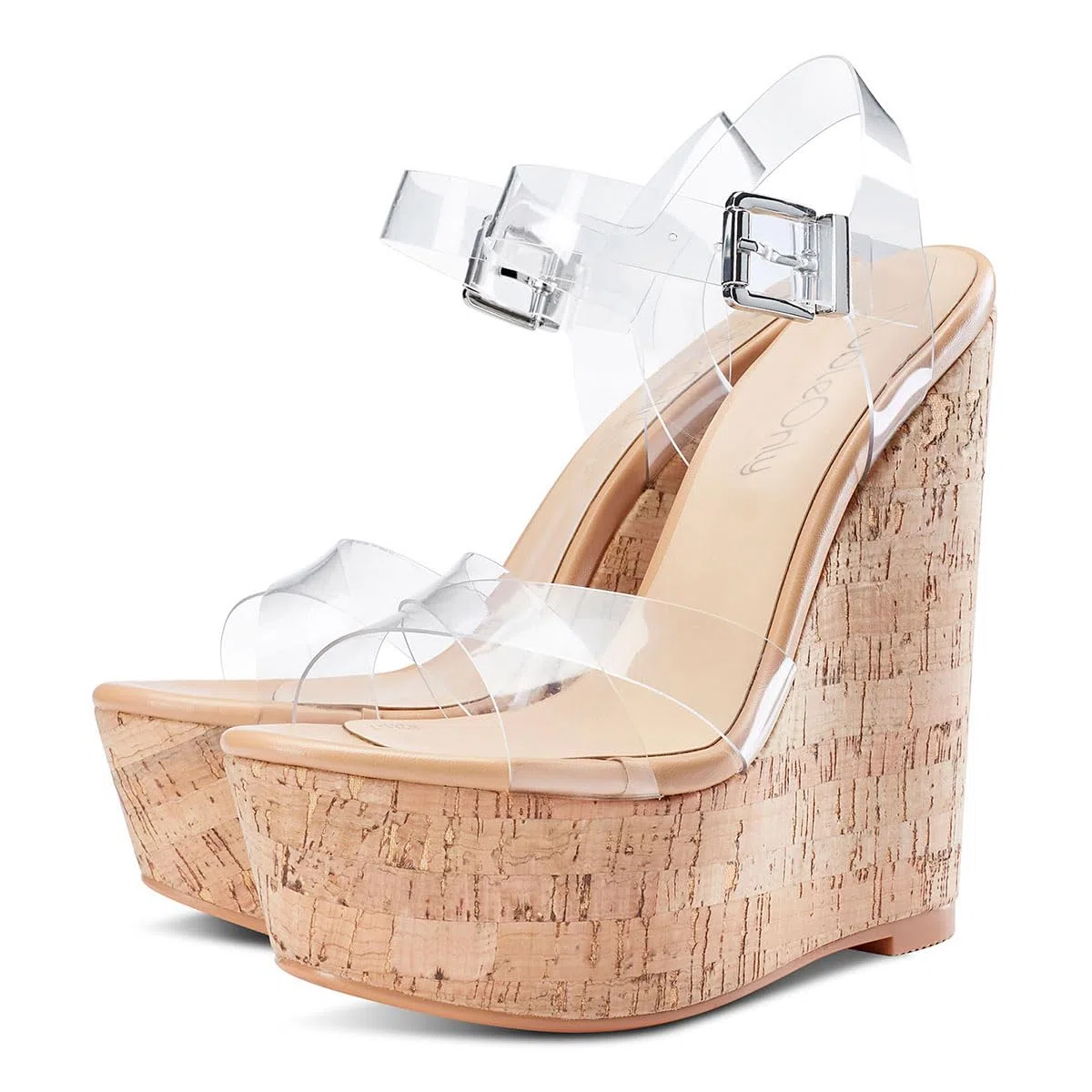 NobleOnly Zapatos de Tacón Mujer Cuña Sandalias Moda Slingback Plataforma 16CM Wedge High Heels