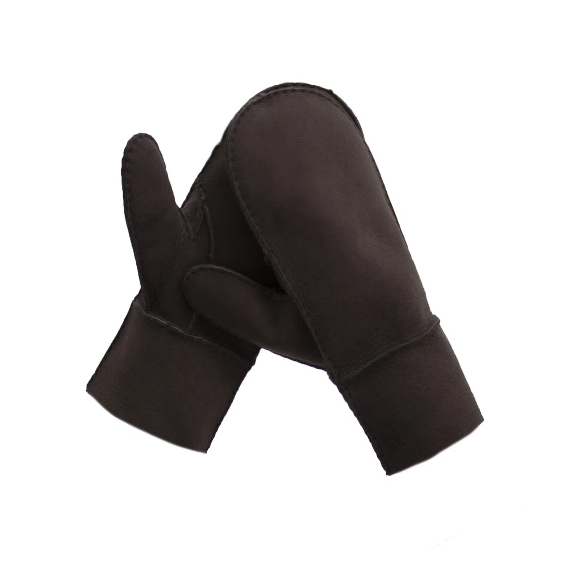 Reissner Lammfelle Manoplas guantes piel de cordero marrón S (Circunferencia de la mano 17cm)