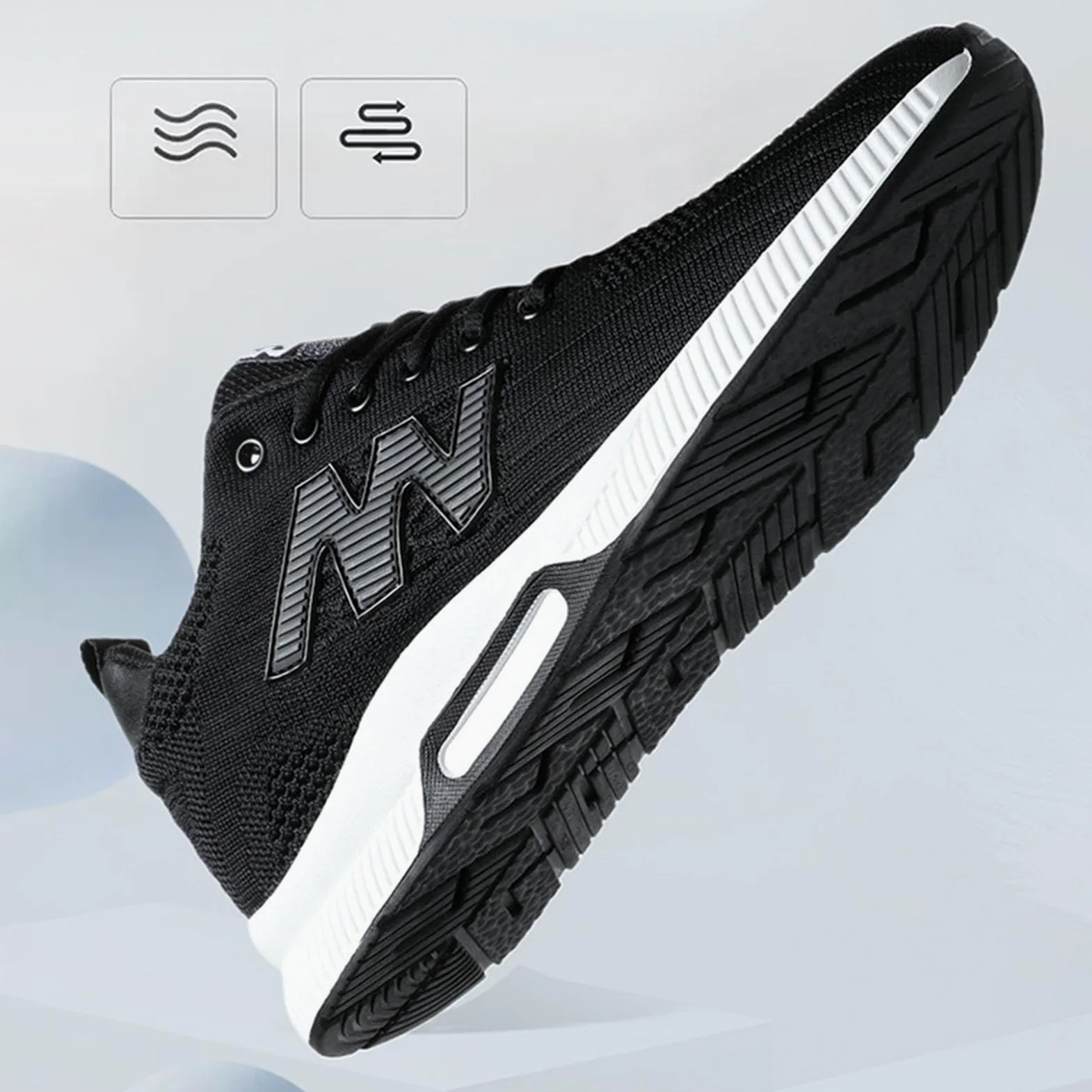 Zapatillas Deportivas Hombre con Alza Oculta Zapatos Malla Transpirables Ligeros Cordones Estilo Casual 10 cm