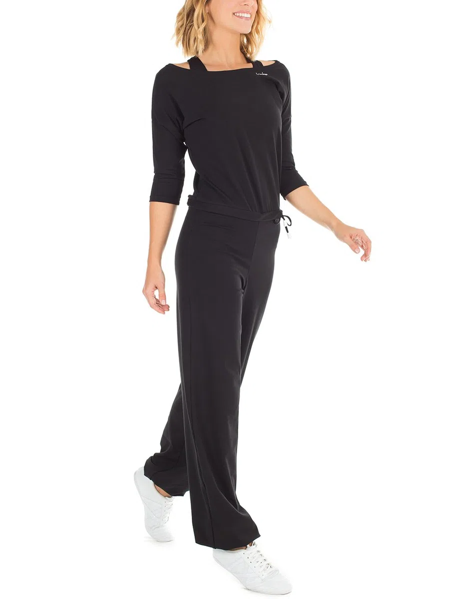 WINSHAPE Women's Damen 3/4-arm-jumpsuit Wjs2, Fitness Freizeit Sport Yoga Pilates Jumpsuit